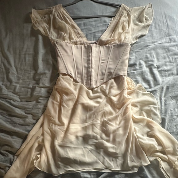 Oh Polly Cream Corset Dress - Picture 2 of 6